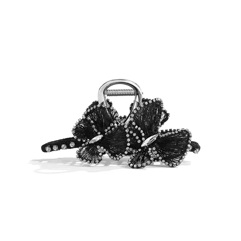 Aaliyah Metal Wire Flower XL Hair Claw - EVITA PERONI OFFICIAL